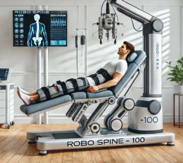 A-patient-undergoing-robotic-spinal-decompression-therapy-in-a-modern-clinical-setting.-The-patient-is-lying-comfortably