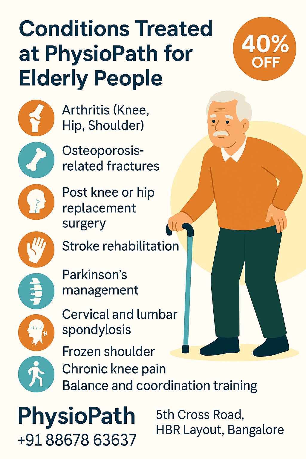 Physiotherapy for Elderly People HBR Layout Bangalore