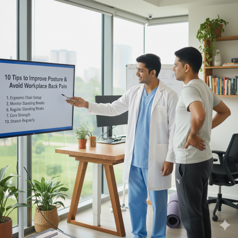 10 Tips to Improve Posture & Avoid Workplace Back Pain – By PhysioPath ...